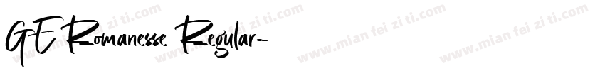 GE Romanesse Regular字体转换